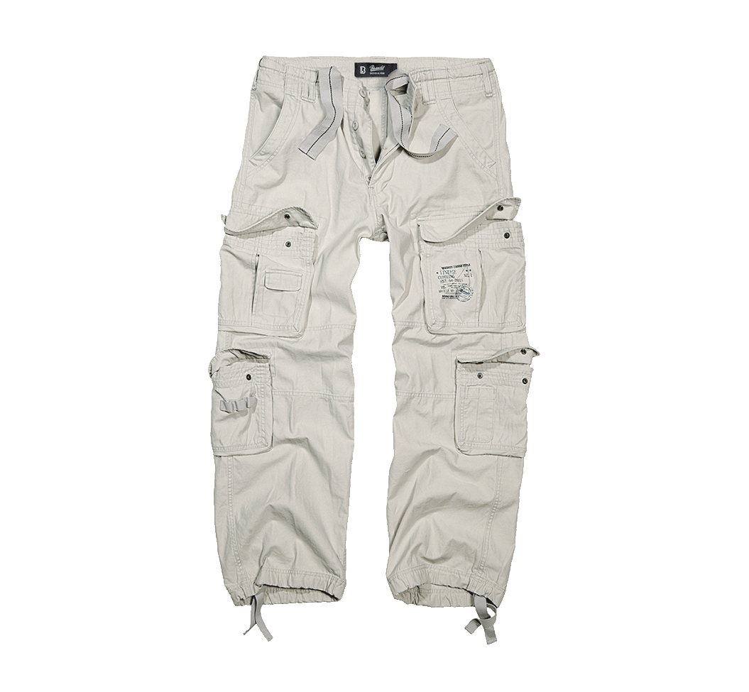 Cargo Hosen Armee Militär weiss beige