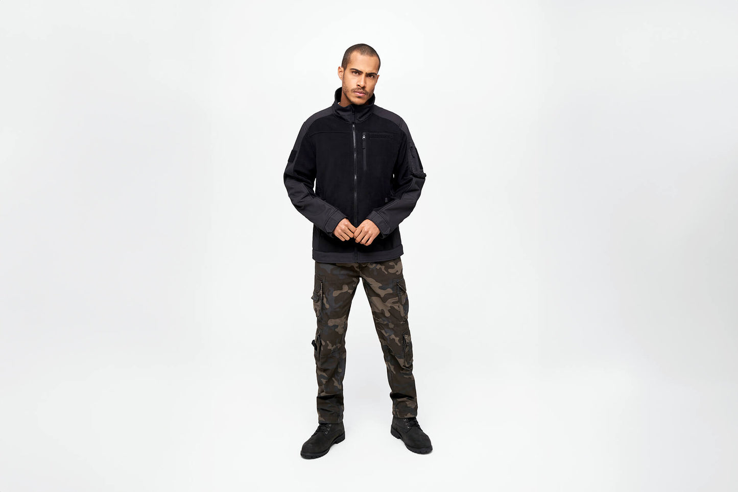 BRANDIT - Pure Slim Fit Pants - Dark Camo