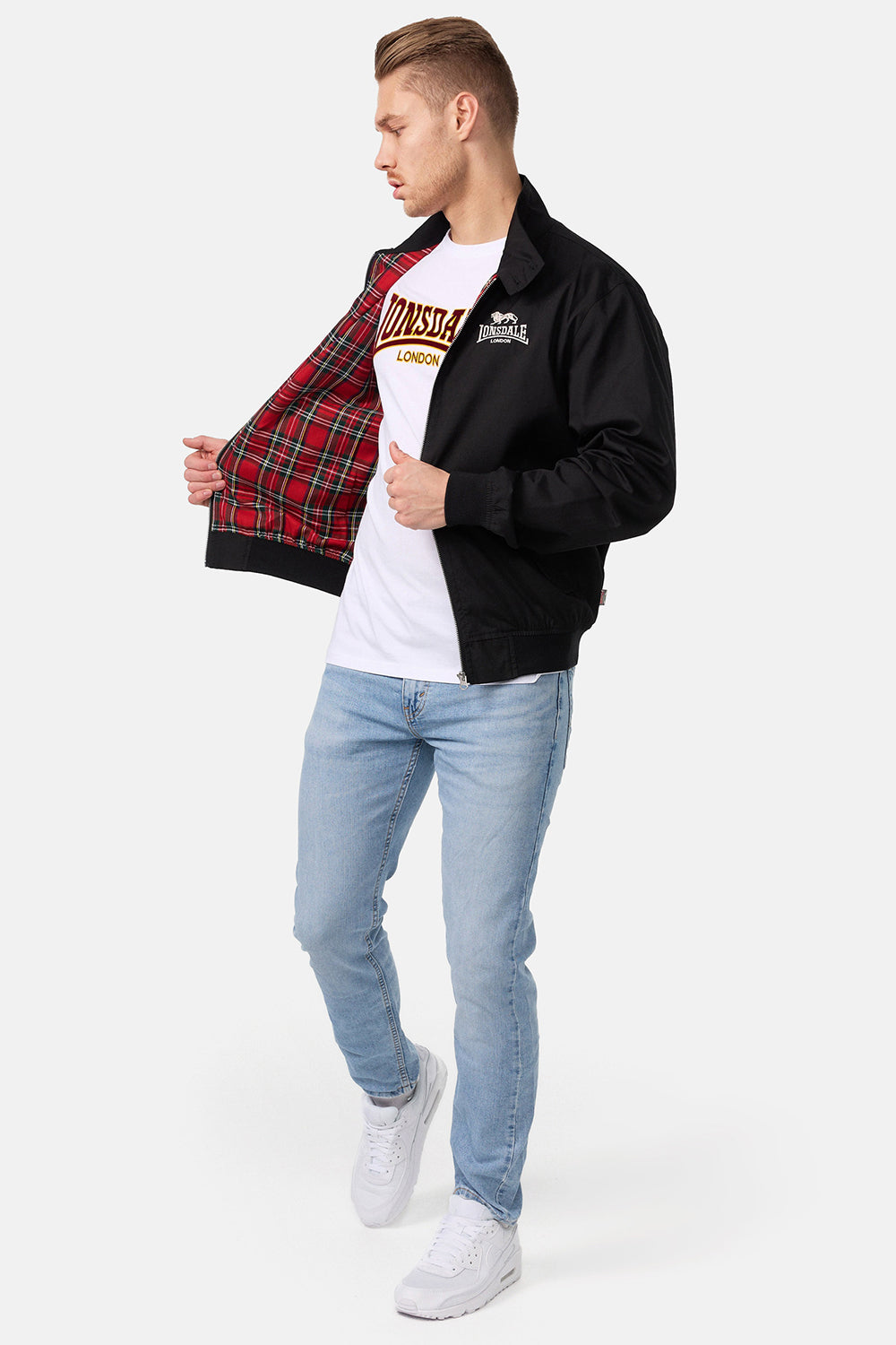 Lonsdale 110538 Harrington Classic Jacke Schwarz