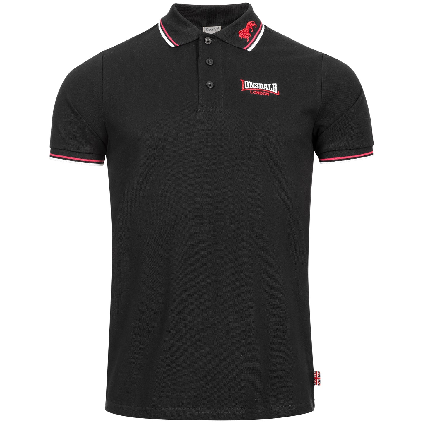 Lonsdale 110629 Lion Poloshirt Schwarz