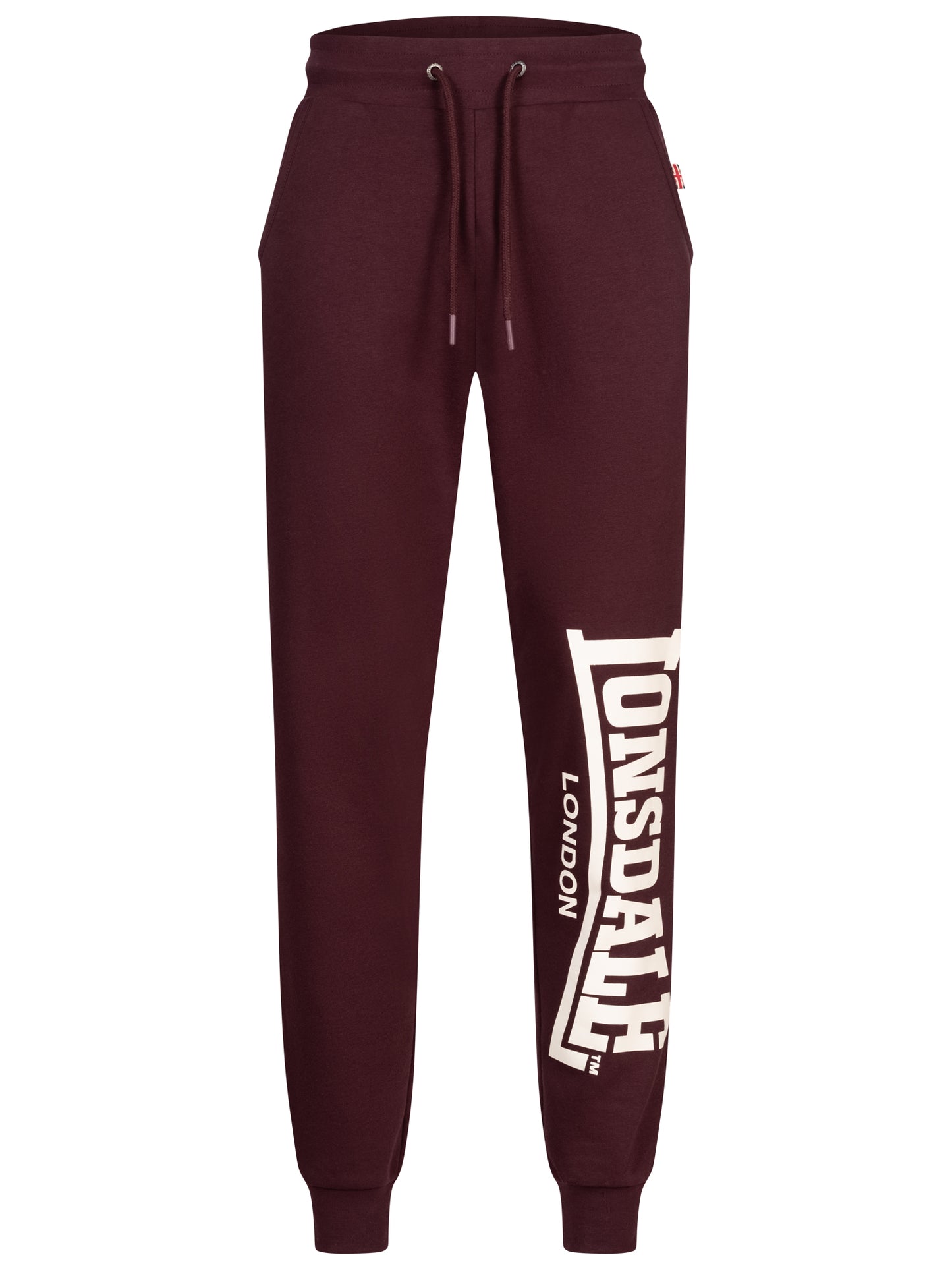 Lonsdale Jogginghose oxblood in sportlichem Design, aus weichem Material mit elastischem Bund und Logo-Print an der Seite