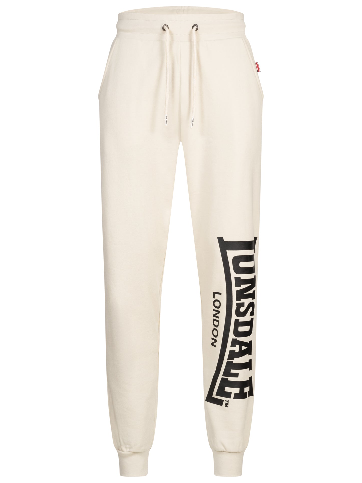 Lonsdale Jogginghose beige in sportlichem Design, aus weichem Material mit elastischem Bund und Logo-Print an der Seite