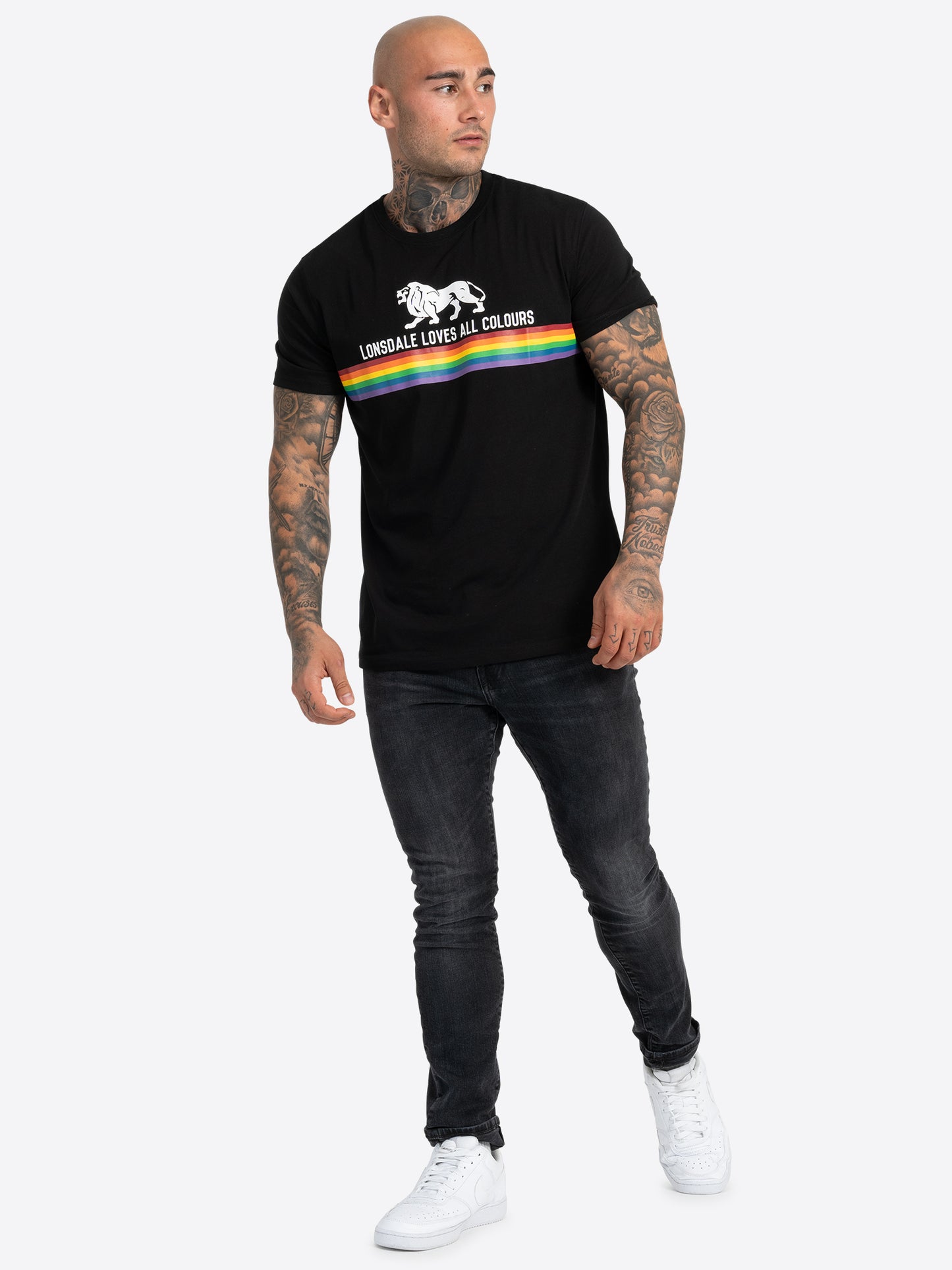 Lonsdale 111011 Nelson T-Shirt - Schwarz