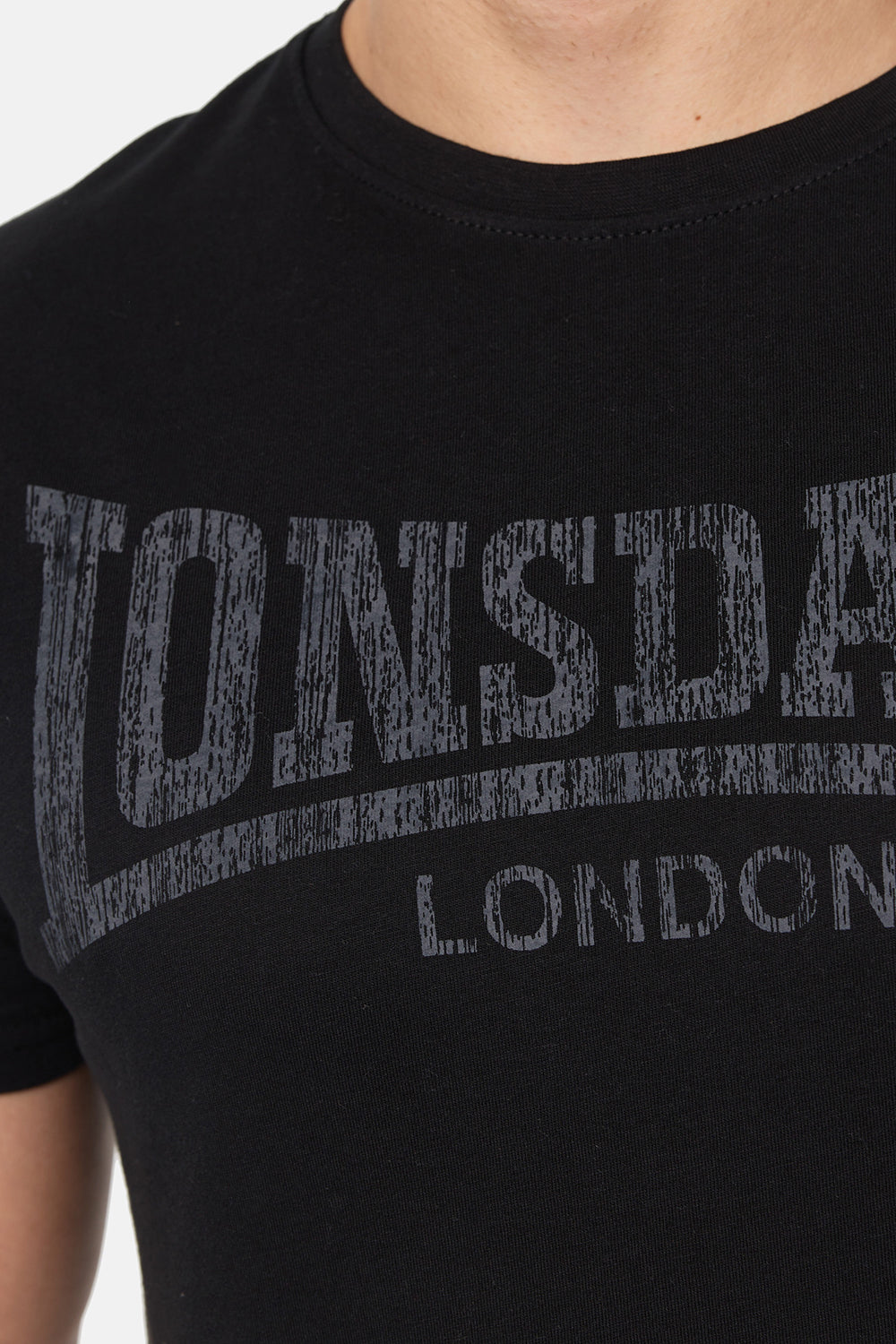 Lonsdale 111132 Logo Kai T-Shirt - Schwarz