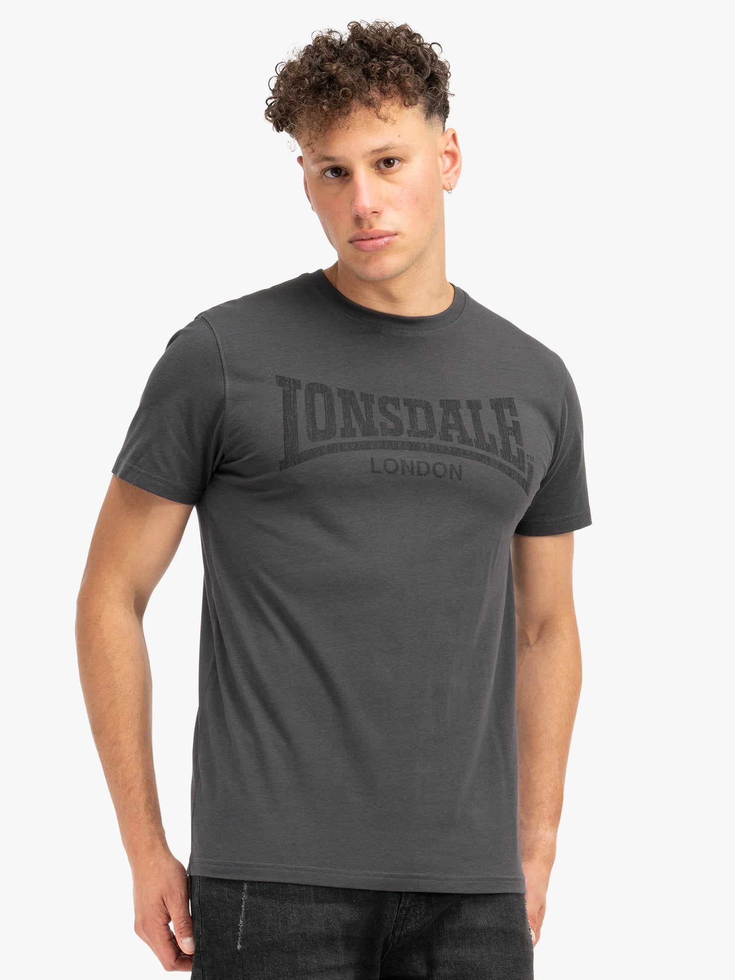 Lonsdale 111132 Logo Kai T-Shirt - Anthracite
