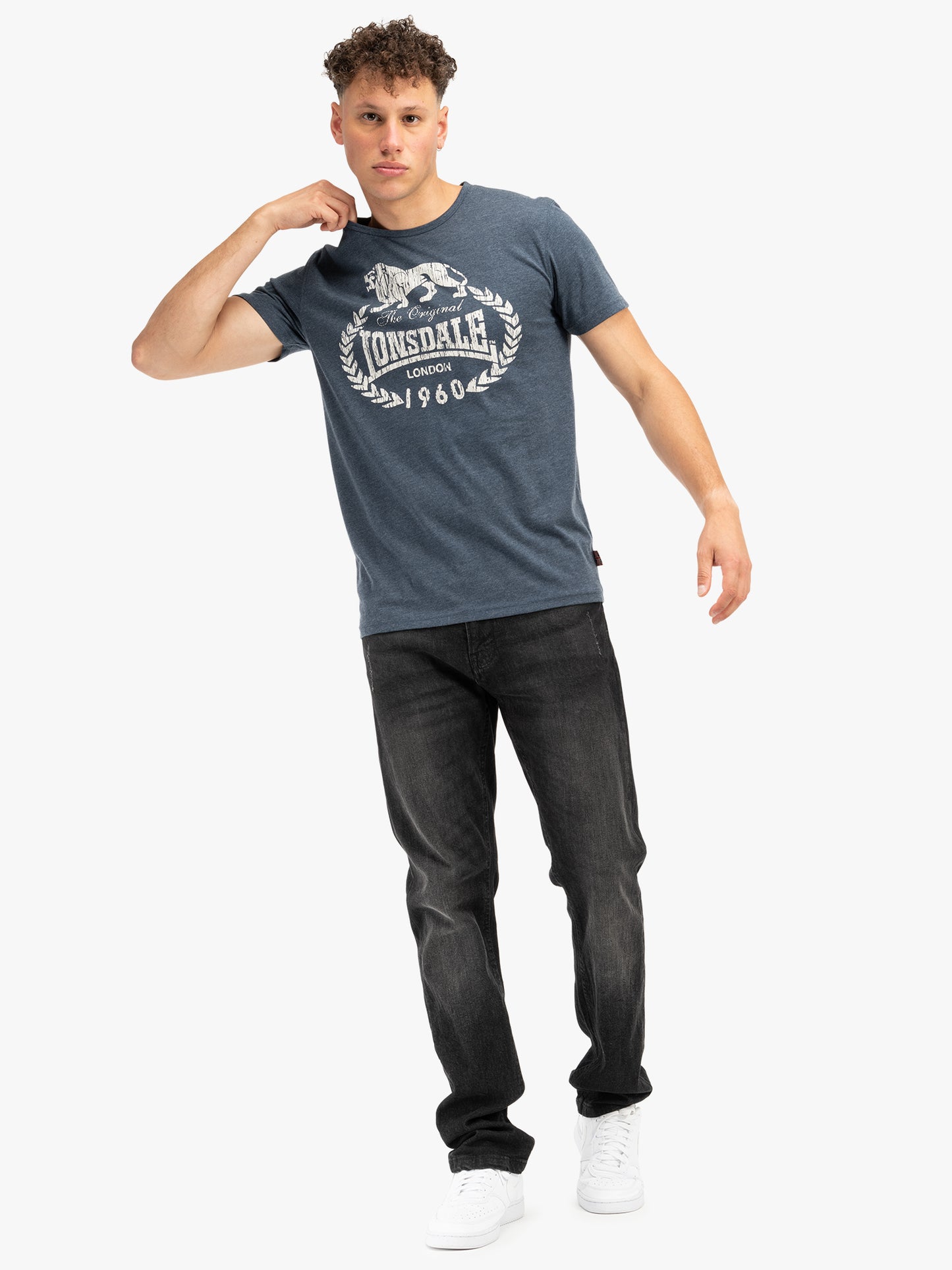 Lonsdale 111139 Ollie T-Shirt - Marl Navy