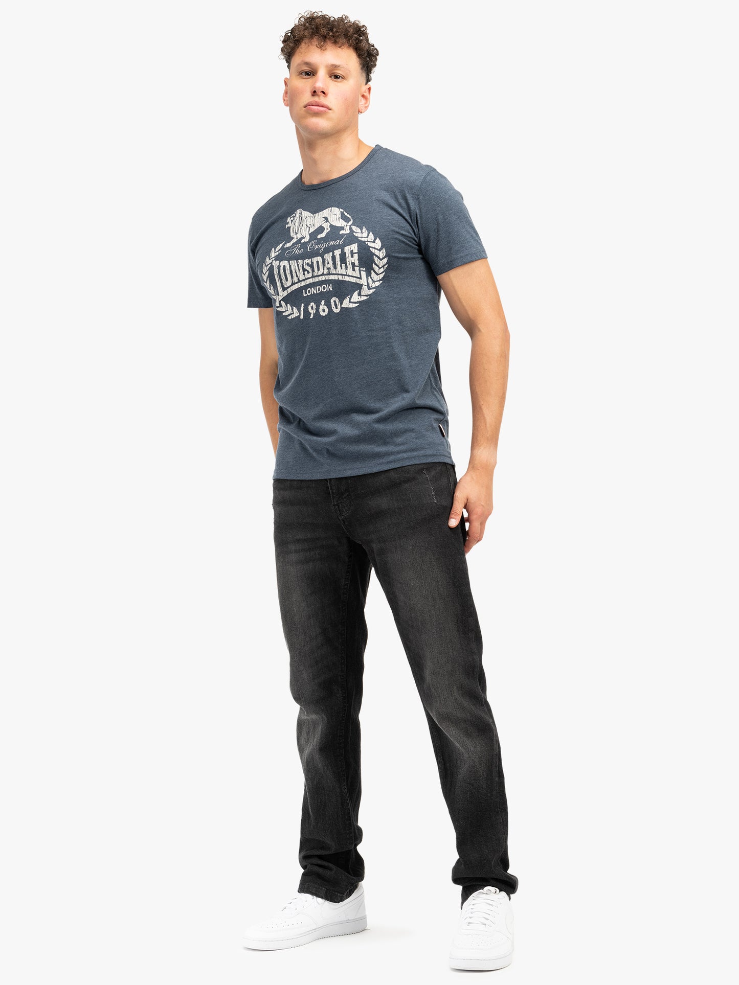Lonsdale 111139 Ollie T-Shirt - Marl Navy