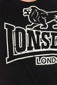 Lonsdale 111162 Langset T-Shirt Schwarz