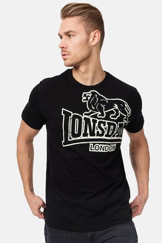 Lonsdale 111162 Langset T-Shirt Schwarz