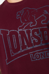 Lonsdale 111162 Langset T-Shirt Vintage Oxblood
