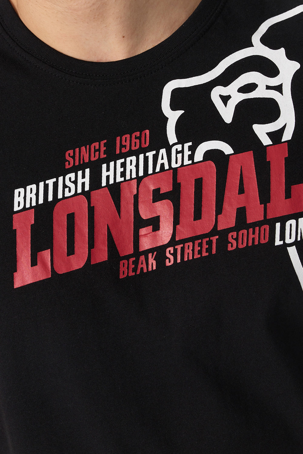Lonsdale 111273 Walkley T-Shirt Schwarz