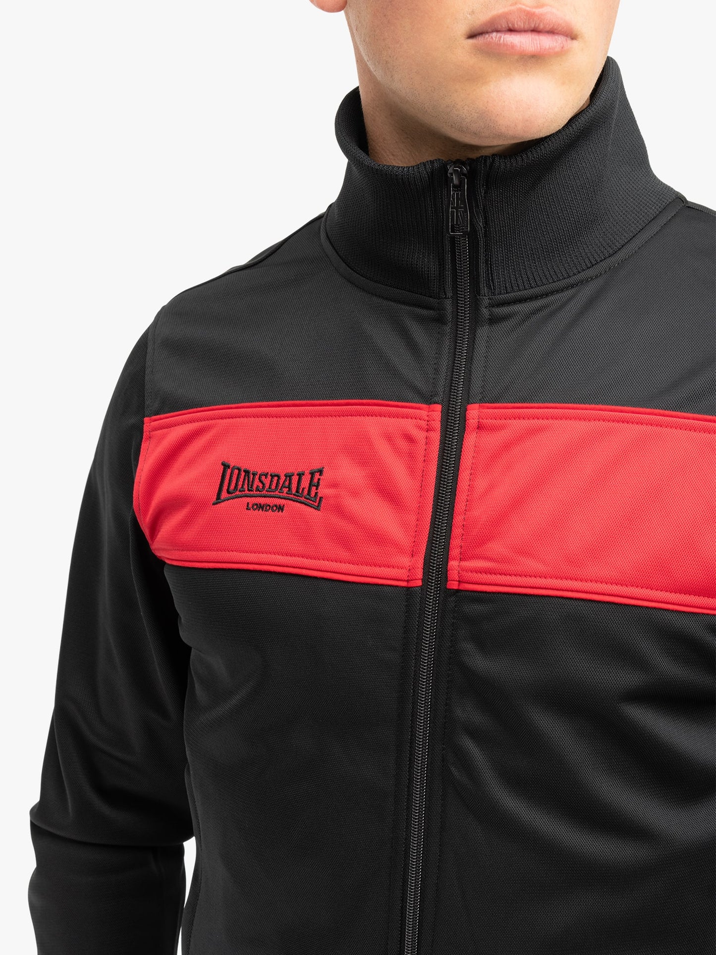 Lonsdale 111302 Alnwick Trikot Jacke Schwarz/Rot