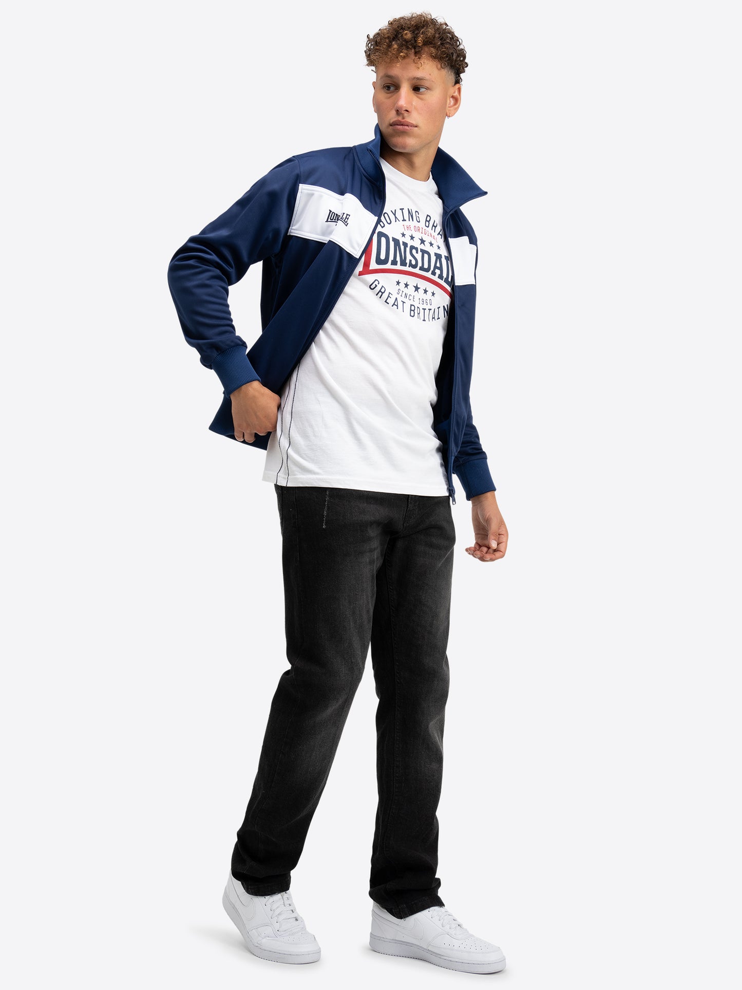 Lonsdale 111302 Alnwick Trikot Jacke Navy/Weiss