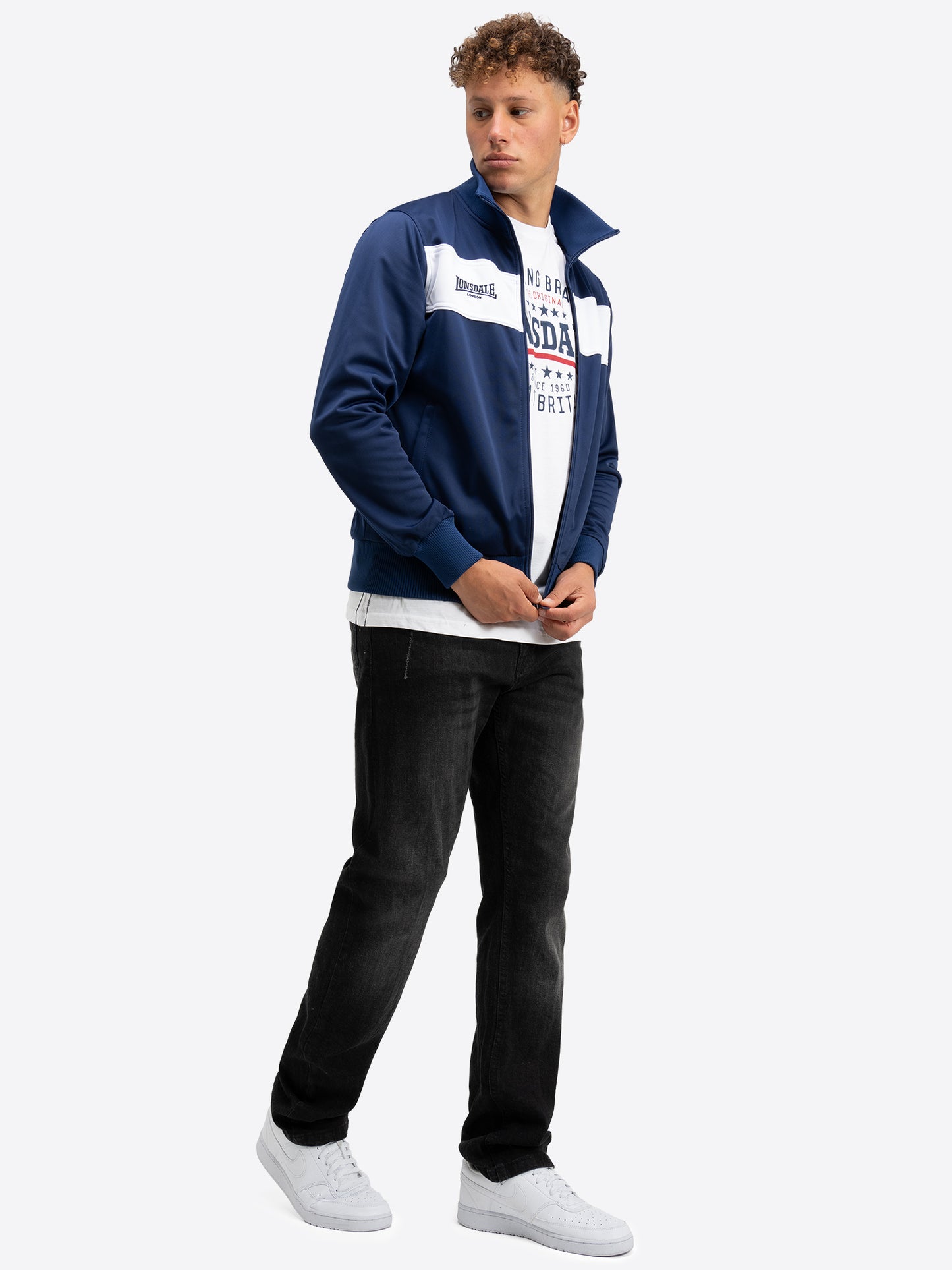 Lonsdale 111302 Alnwick Trikot Jacke Navy/Weiss