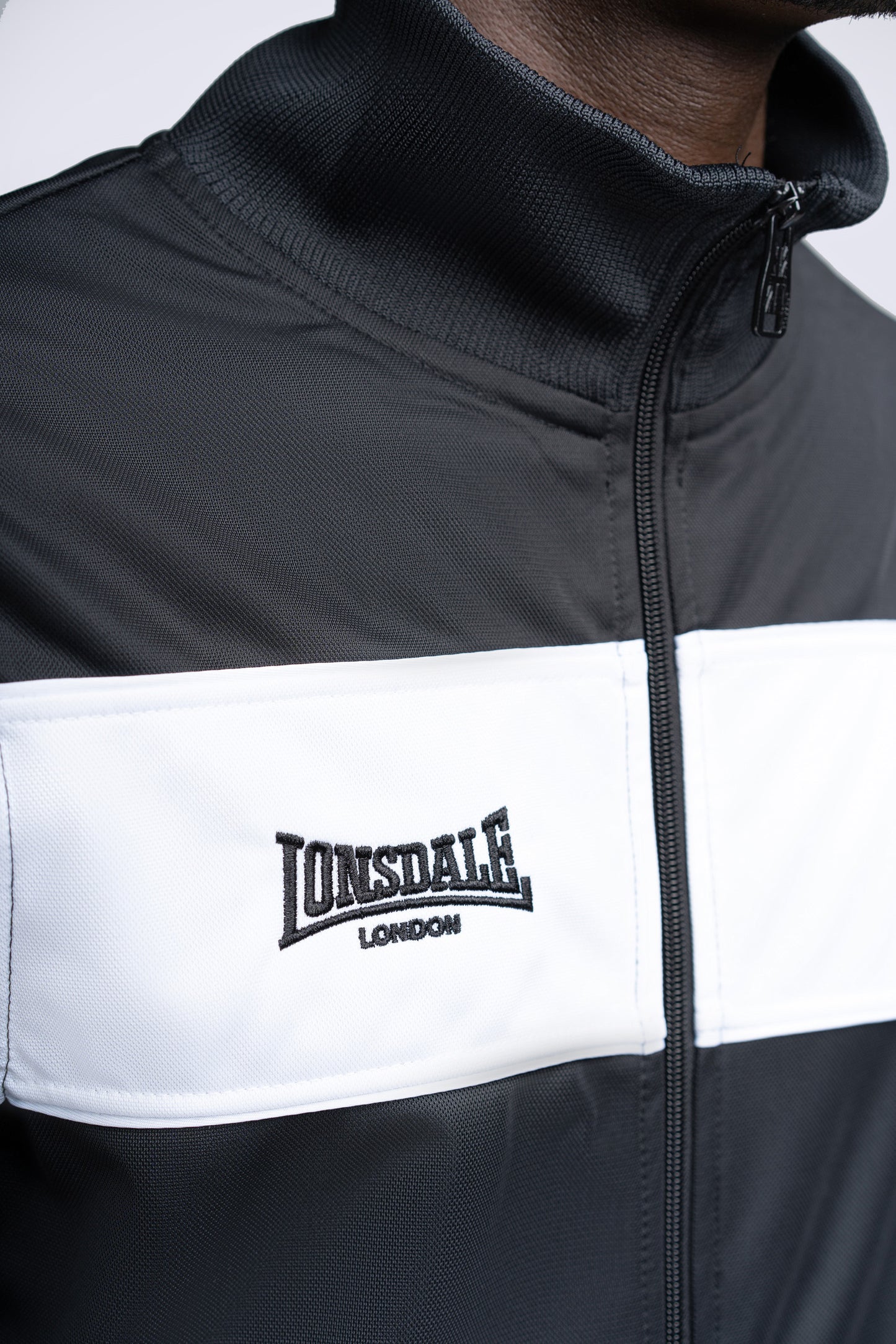 Lonsdale 111302 Alnwick Trikot Jacke Schwarz/Weiss