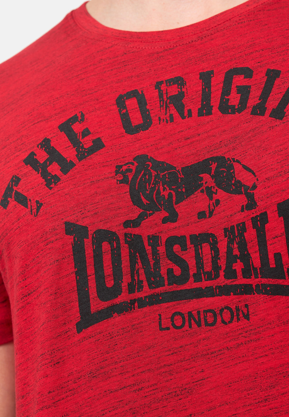 Lonsdale 112048 Original T-Shirt Marl Red