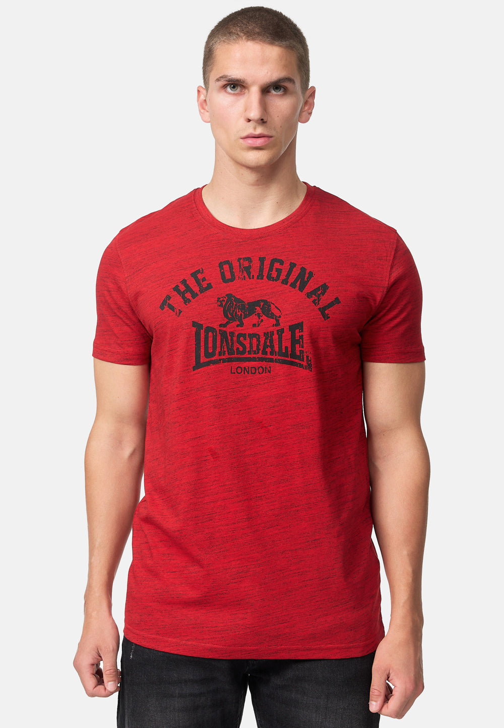 Lonsdale 112048 Original T-Shirt Marl Red