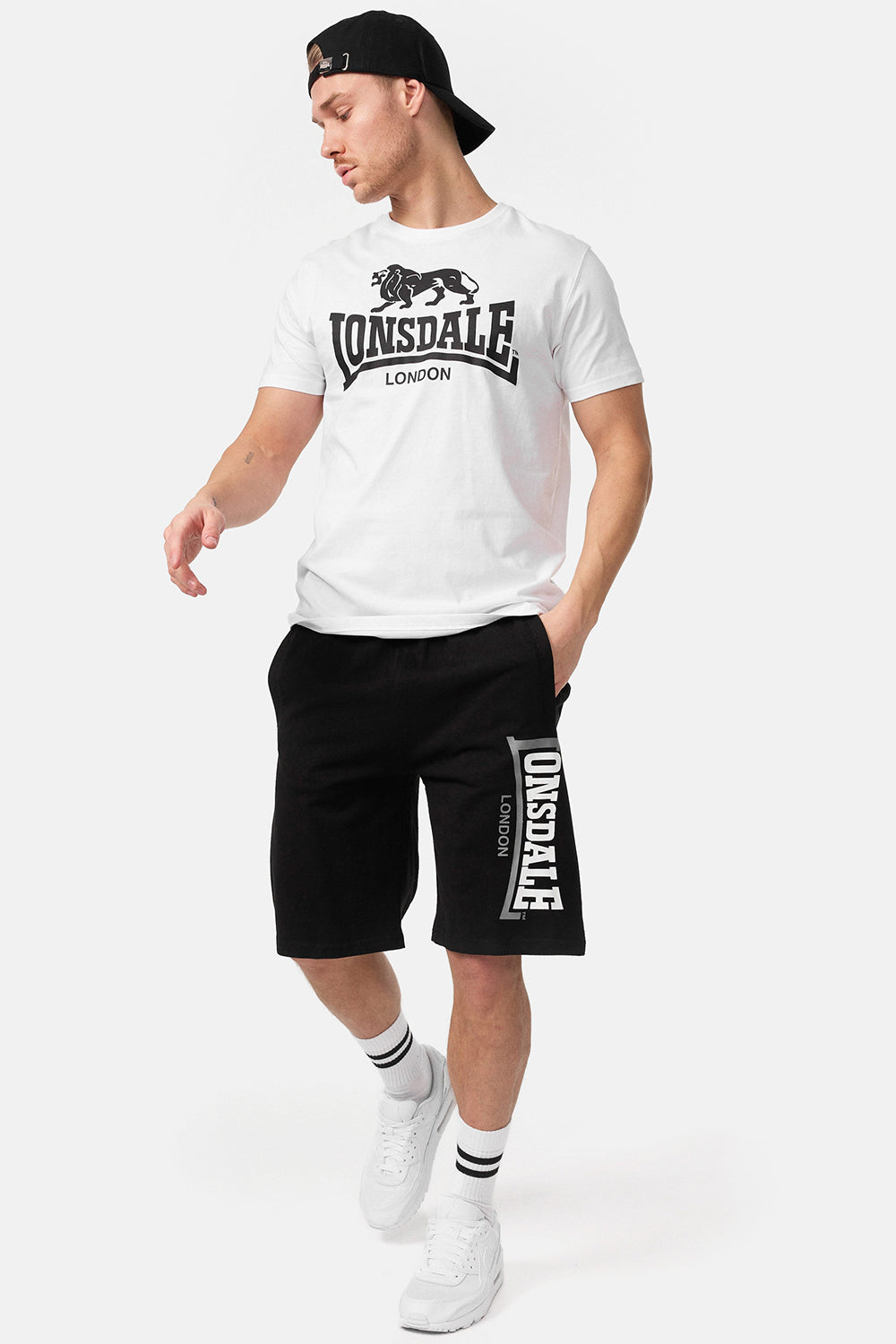 Lonsdale 112062 Logo Jam Shorts Schwarz