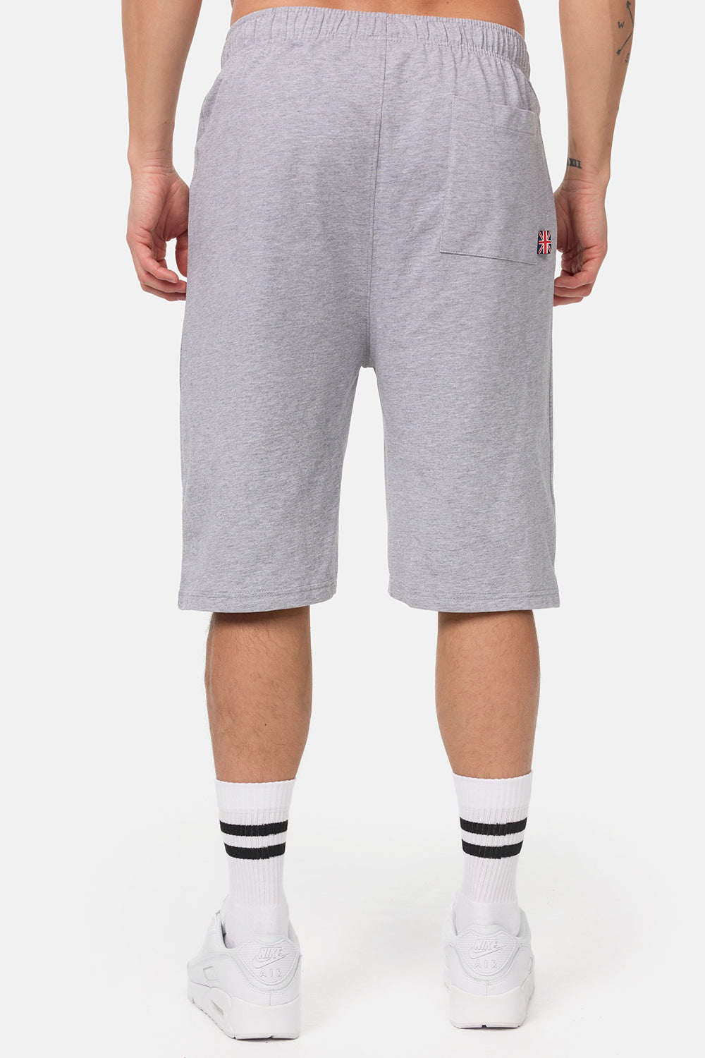 Lonsdale 112062 Logo Jam Shorts Marl Grey