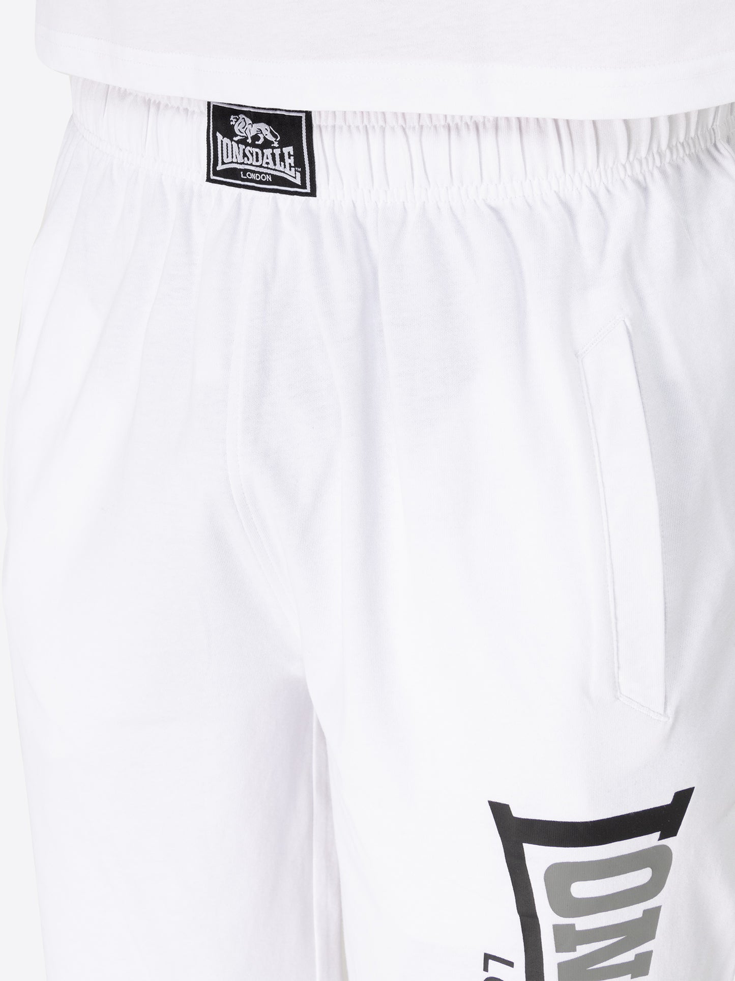 Lonsdale 112062 Logo Jam Shorts Weiss