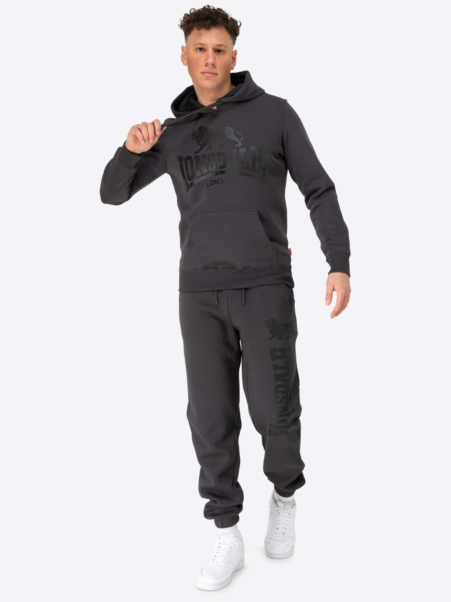 Lonsdale 113027 Go Sport 2 Kapuzensweatshirt Anthracite
