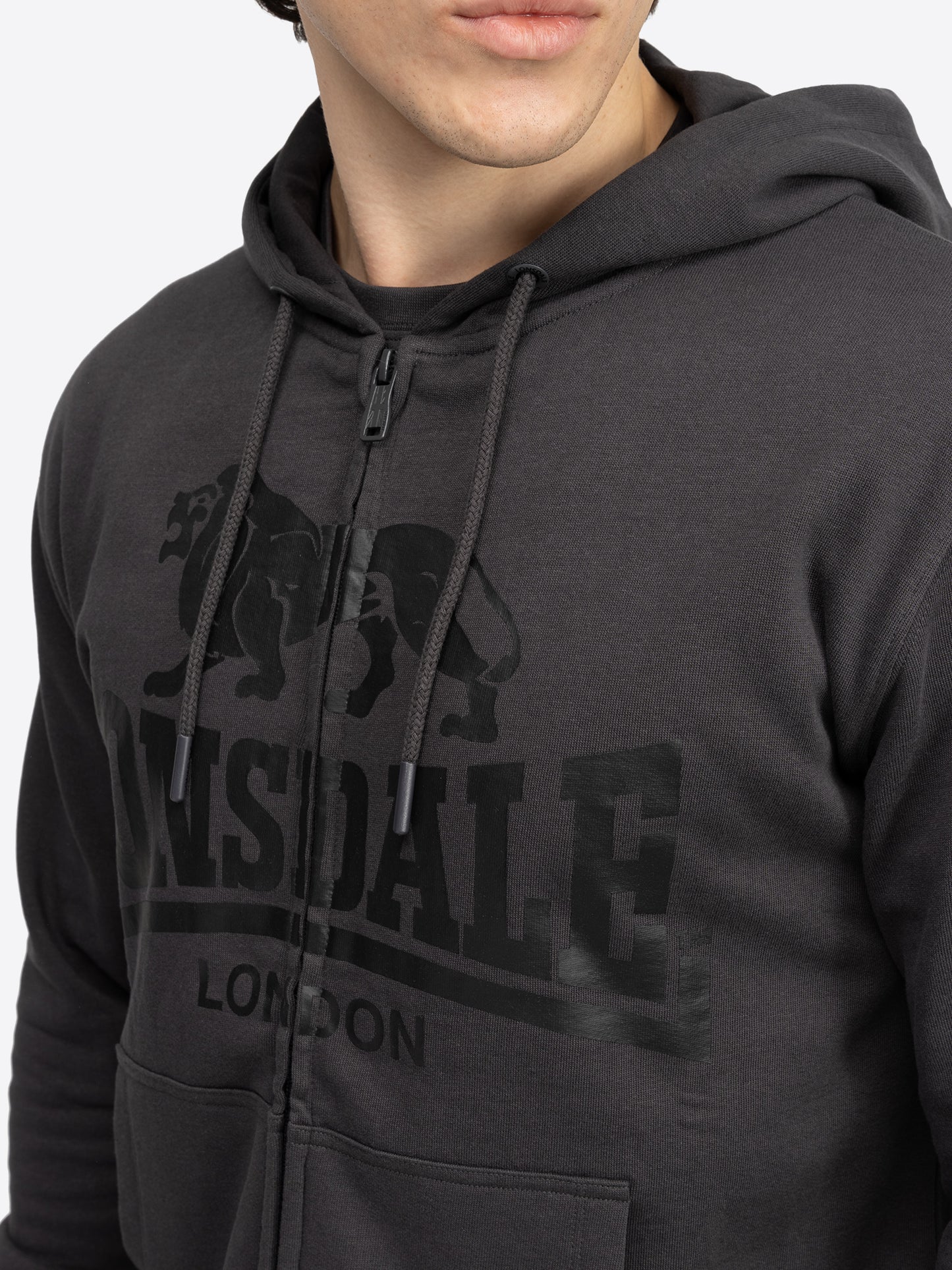 Lonsdale 113096 Krafty Kapuzensweatjacke Anthracite