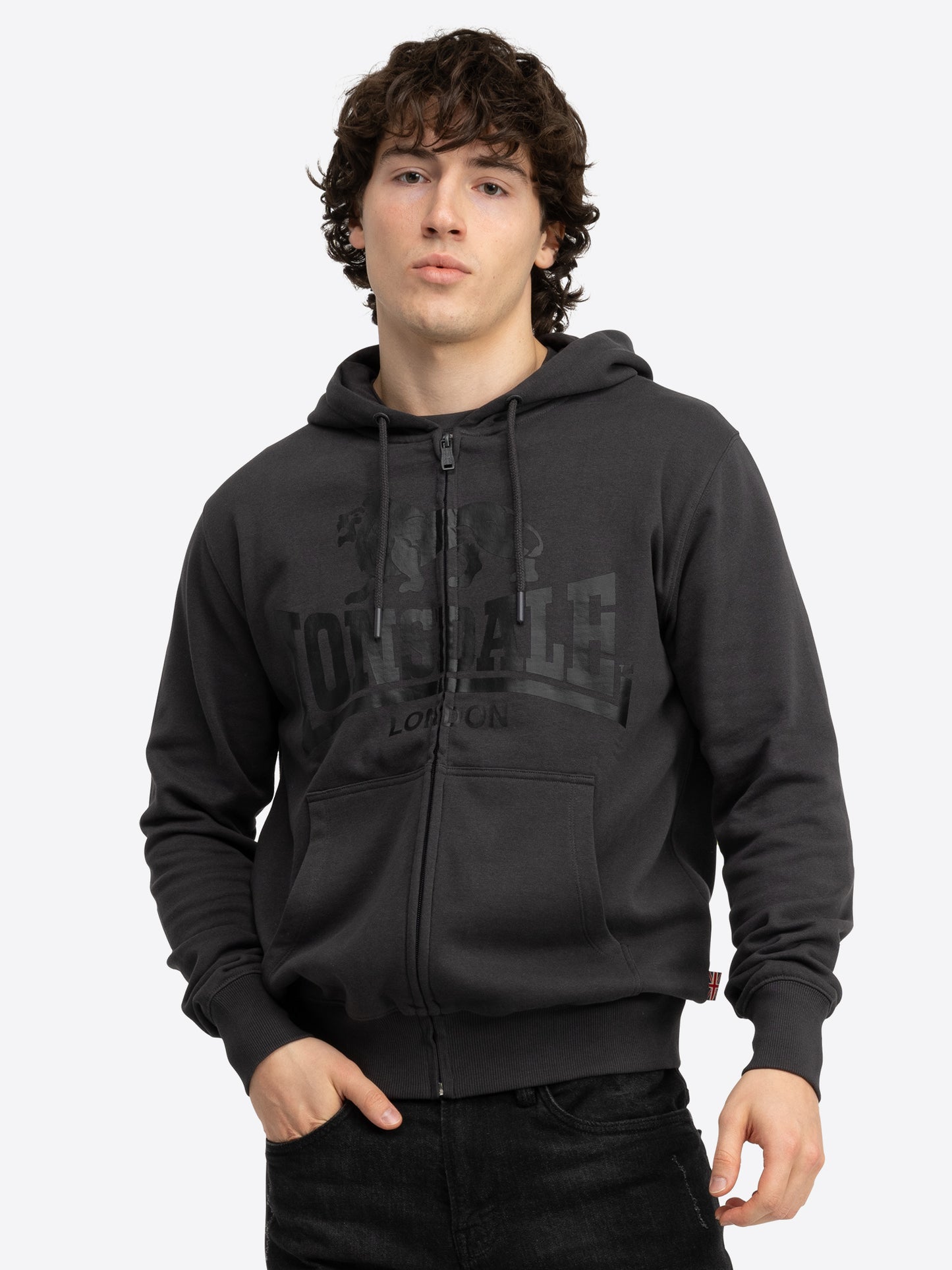 Lonsdale 113096 Krafty Kapuzensweatjacke Anthracite