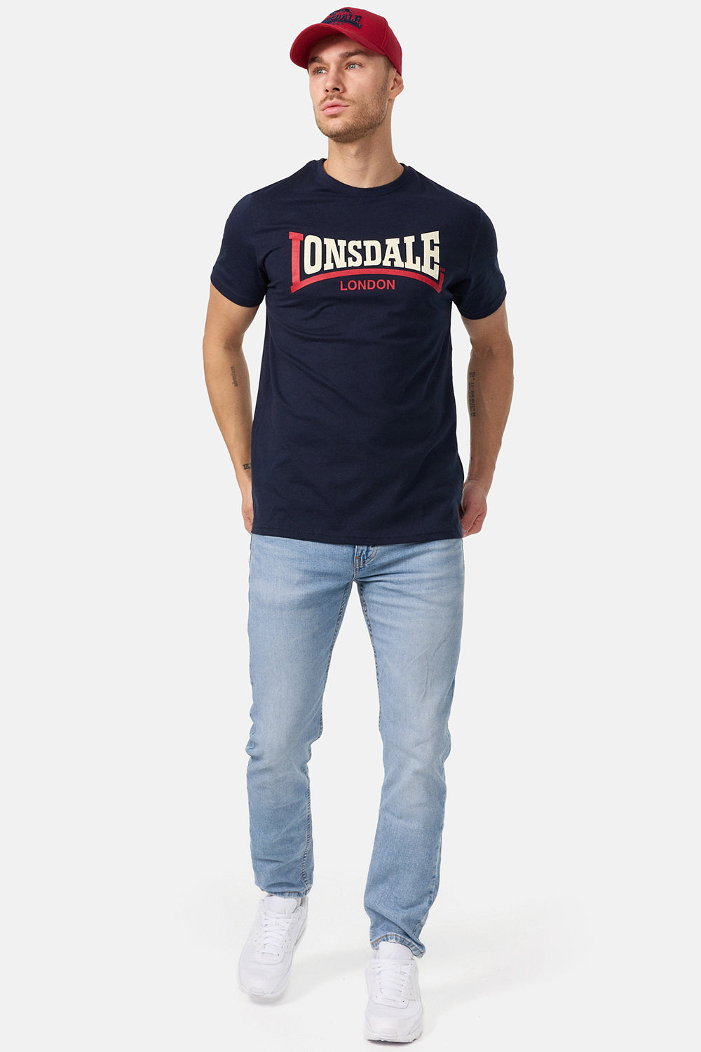 Lonsdale 113170 Two Tone T-Shirt Navy