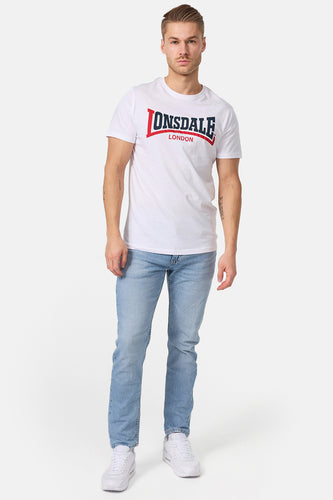 Lonsdale 113170 Two Tone T-Shirt Weiss