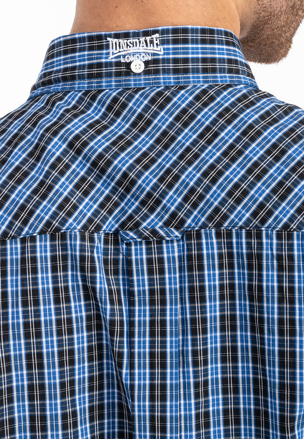 Lonsdale 113711 Brixworth Kurzarmhemd Blue/Weiss