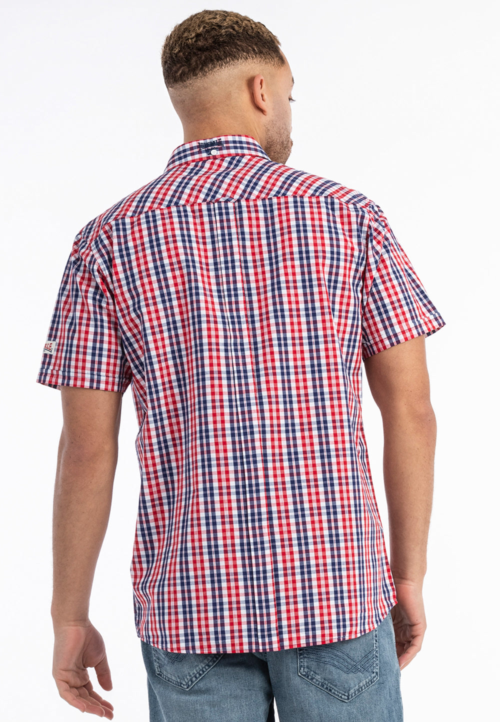 Lonsdale 113711 Brixworth Kurzarmhemd Weiss/Rot/Blau