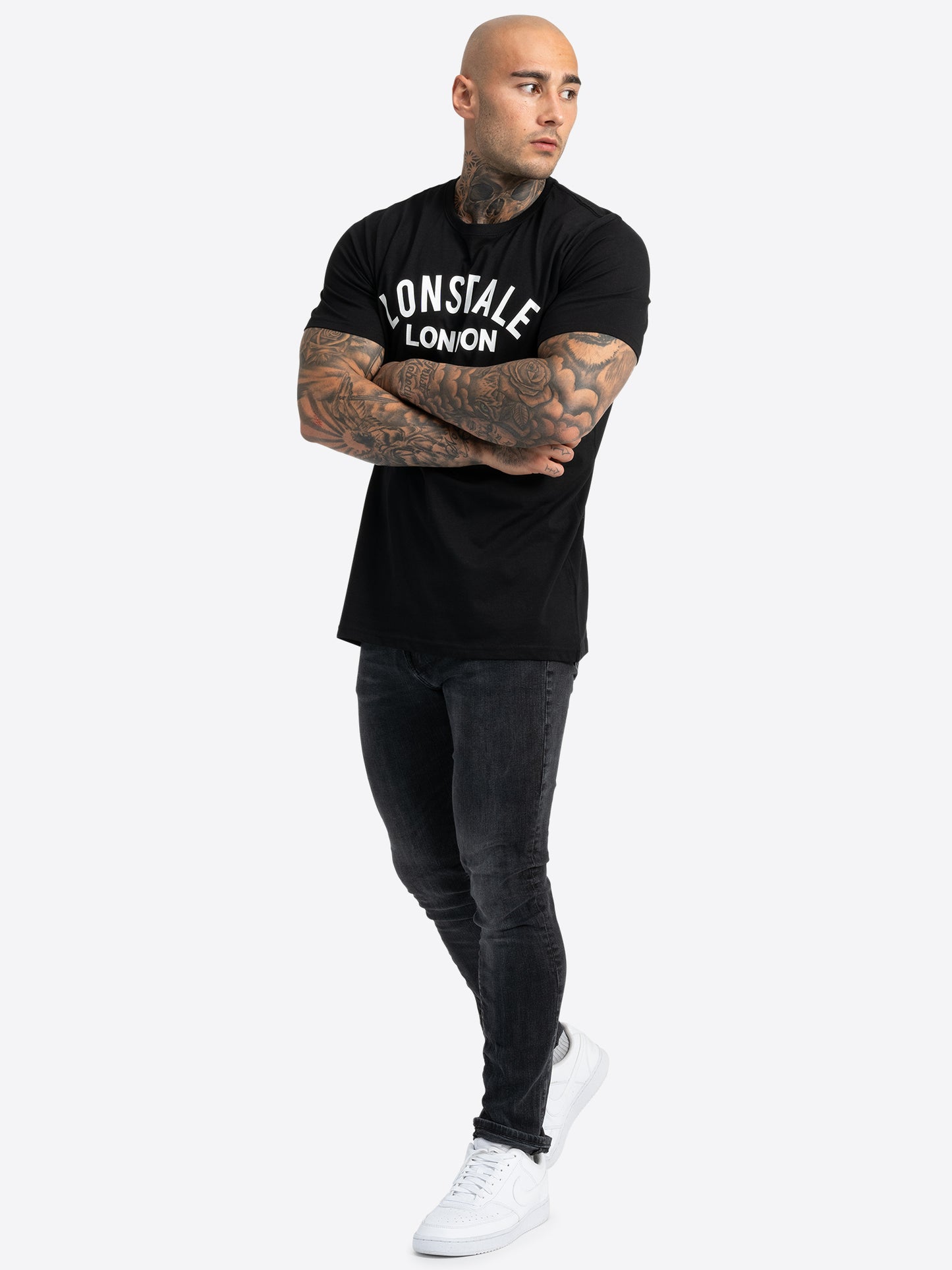 Lonsdale 113808 Bradfield T-Shirt Schwarz
