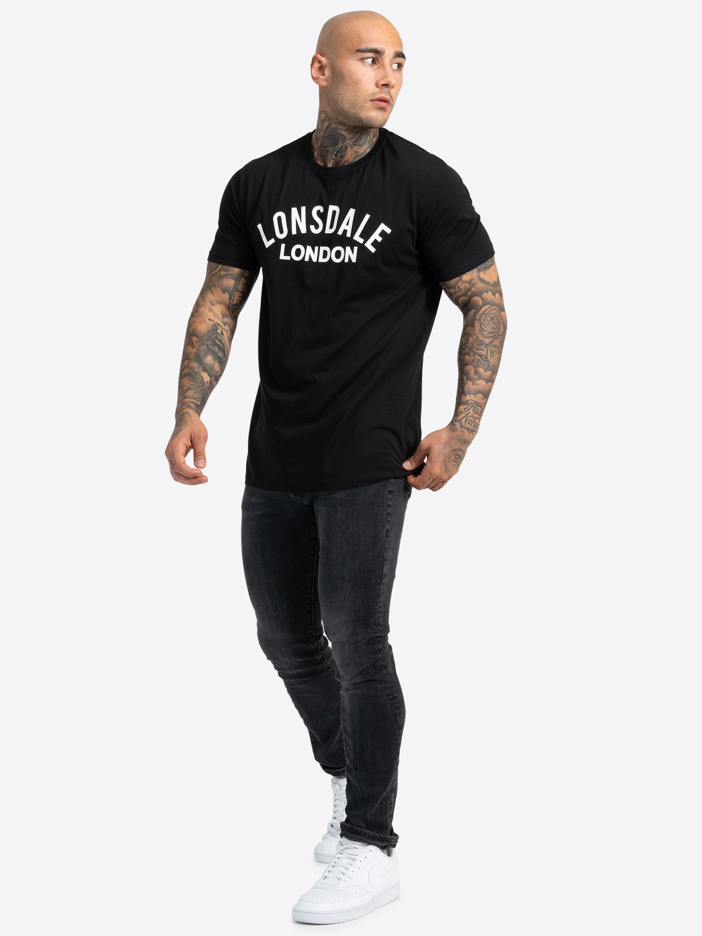 Lonsdale 113808 Bradfield T-Shirt Schwarz