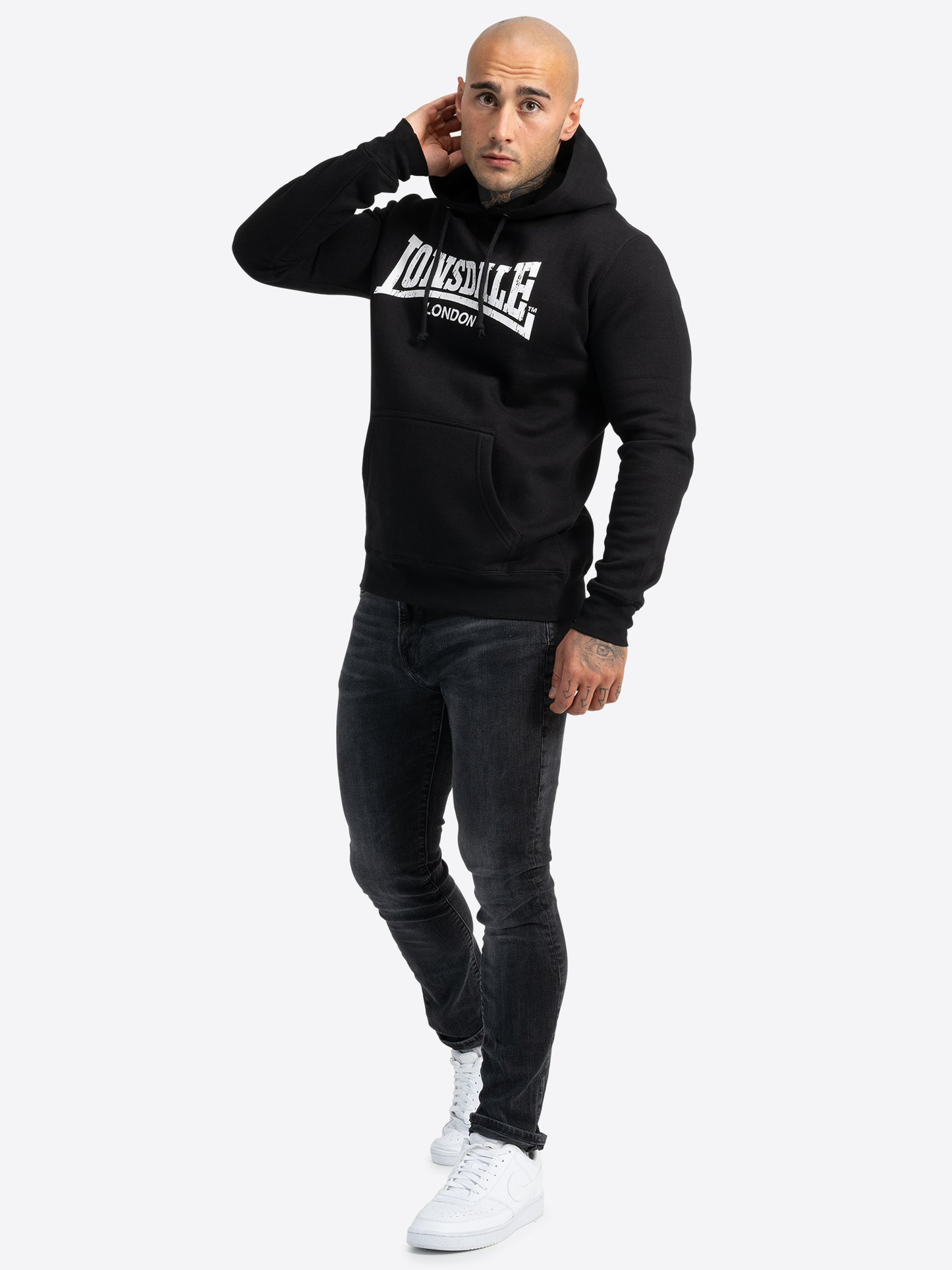 Lonsdale 113863 Wolterton Kapuzensweatshirt Schwarz