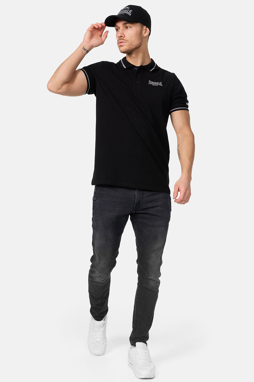 Lonsdale 113923 Cuaston Poloshirt Schwarz