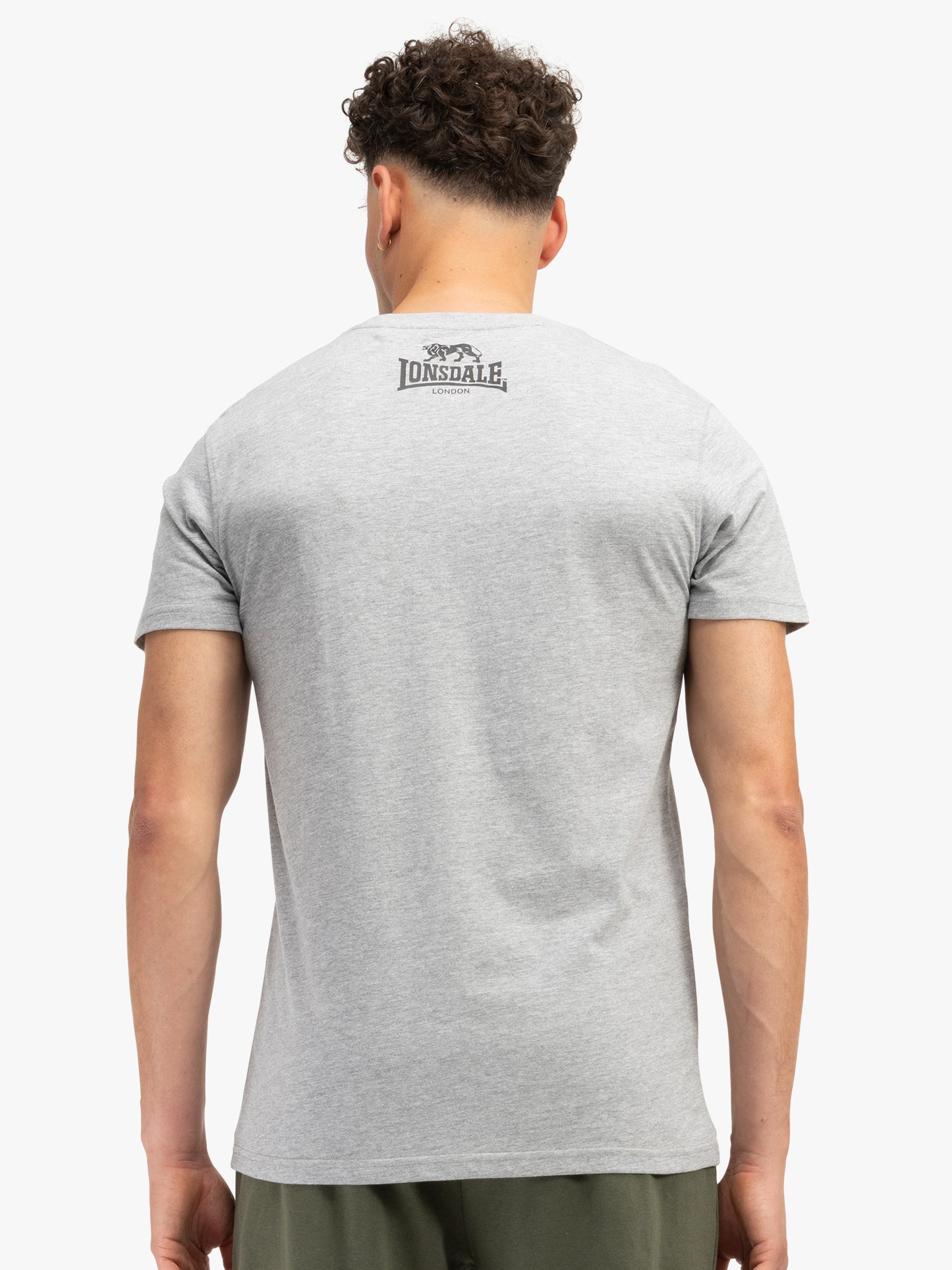 Lonsdale 113975 Loscoe Doppelpack T-Shirt Marl Grey / Schwarz