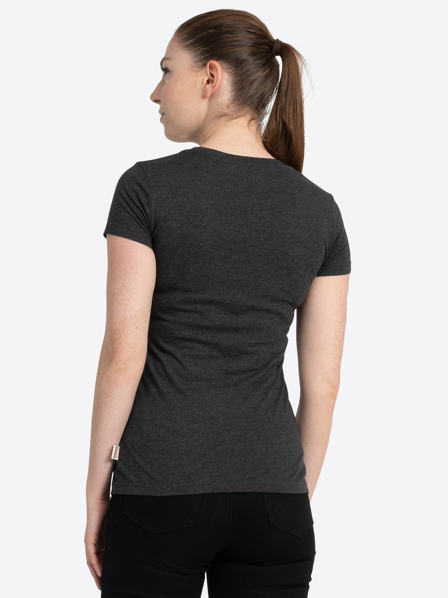 Lonsdale London 114026 Ladies Tulse T-Shirt Marl Schwarz