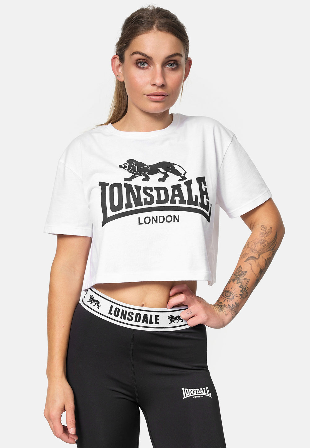 Lonsdale London 114075 Ladies Gutch Common T-Shirt Weiss