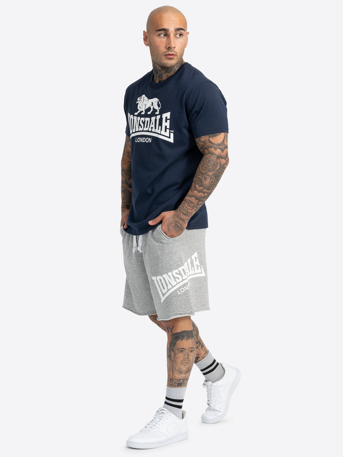 Lonsdale 114084 Polbathic Sportshorts Marl Grey