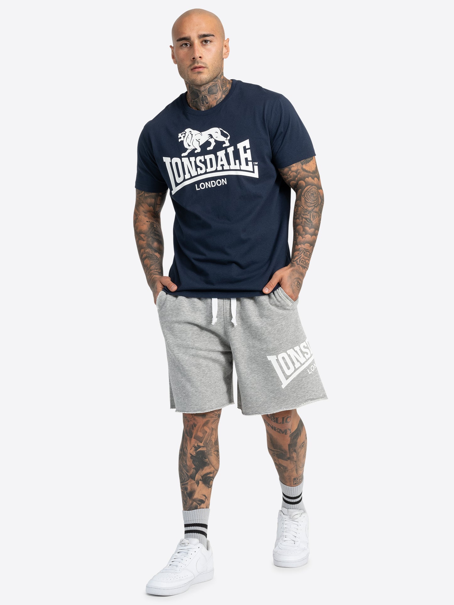 Lonsdale 114084 Polbathic Sportshorts Marl Grey