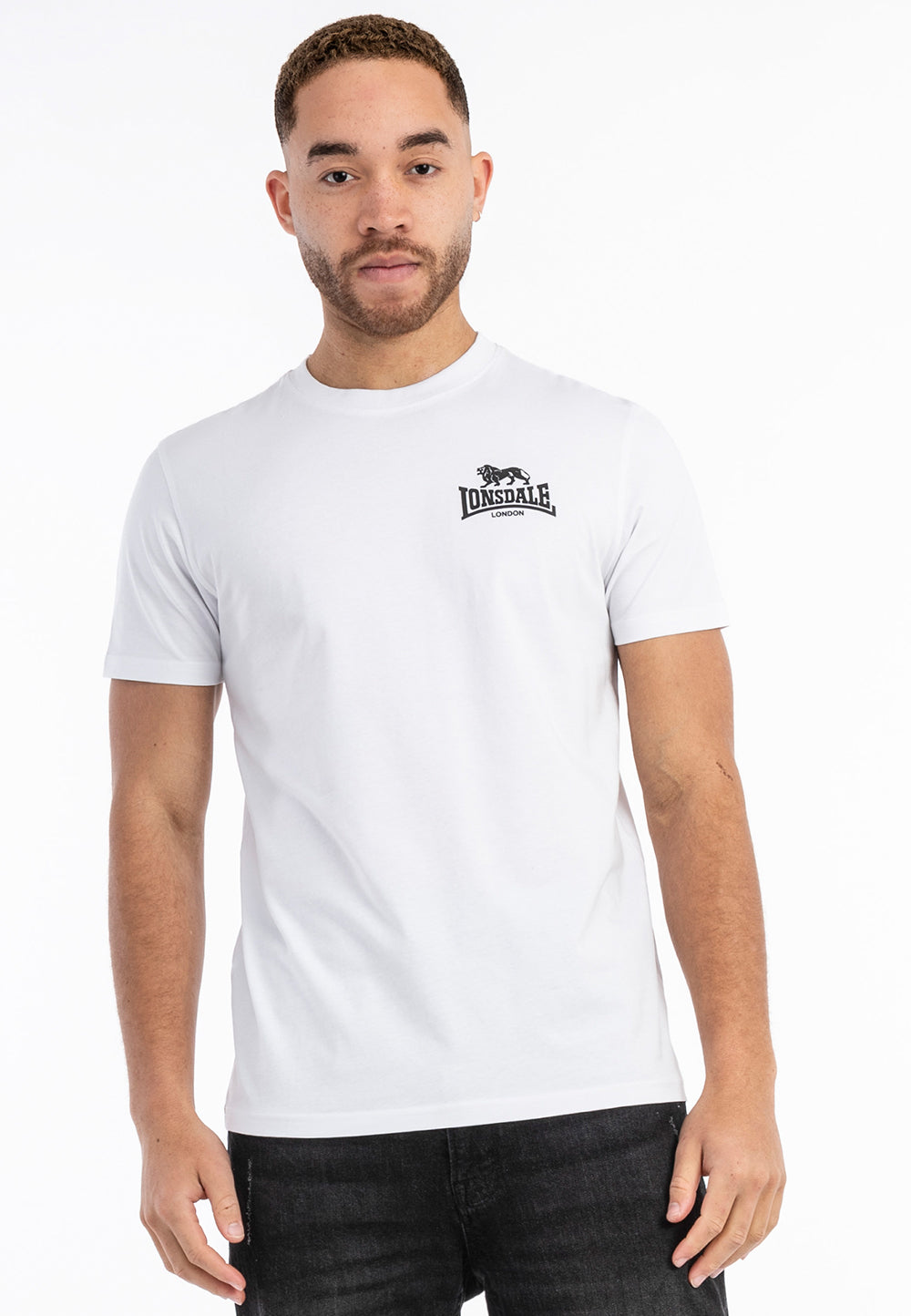 Lonsdale 114096 Blairmore Doppelpack T-Shirt Schwarz/Weiss