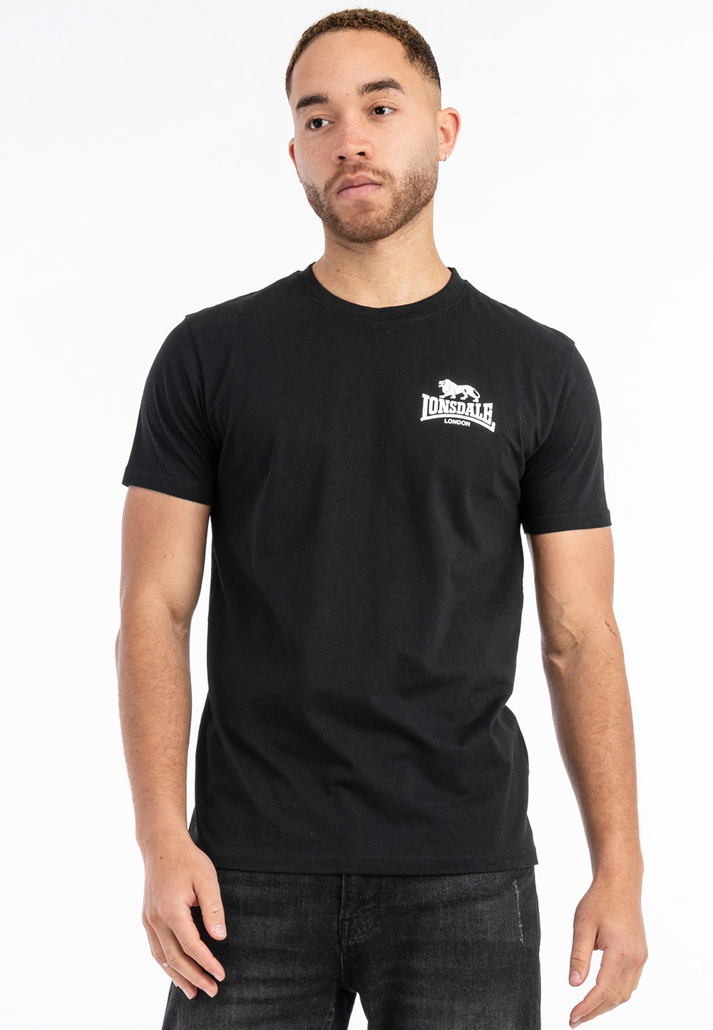 Lonsdale 114096 Blairmore Doppelpack T-Shirt Schwarz/Weiss