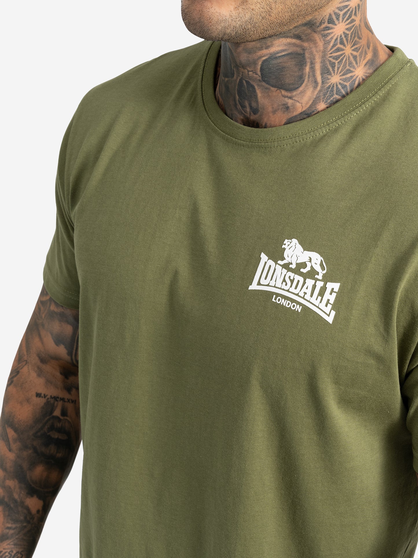 Lonsdale 114096 Blairmore Doppelpack T-Shirt Schwarz/Olive