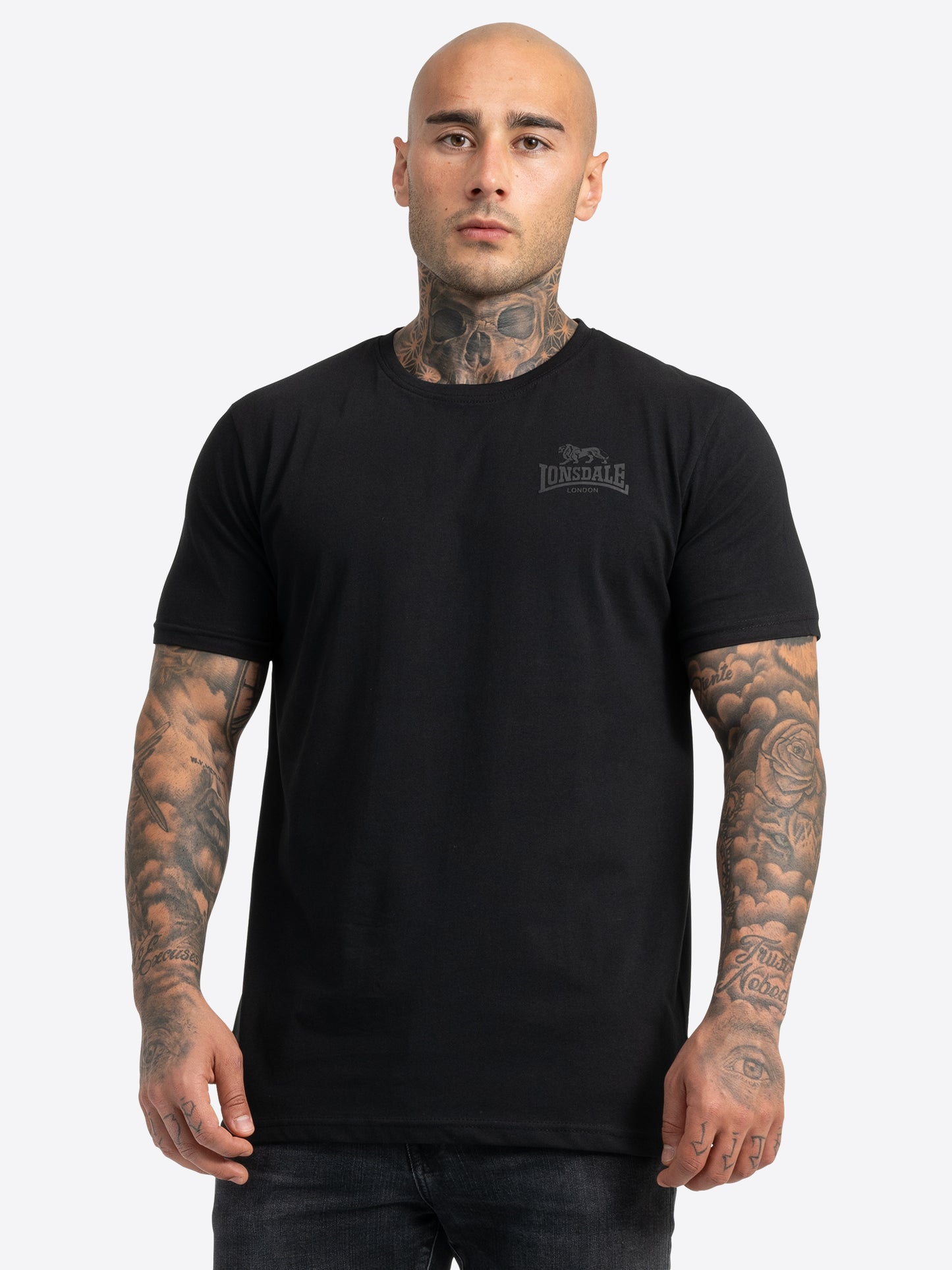 Lonsdale 114096 Blairmore Doppelpack T-Shirt Schwarz/Olive