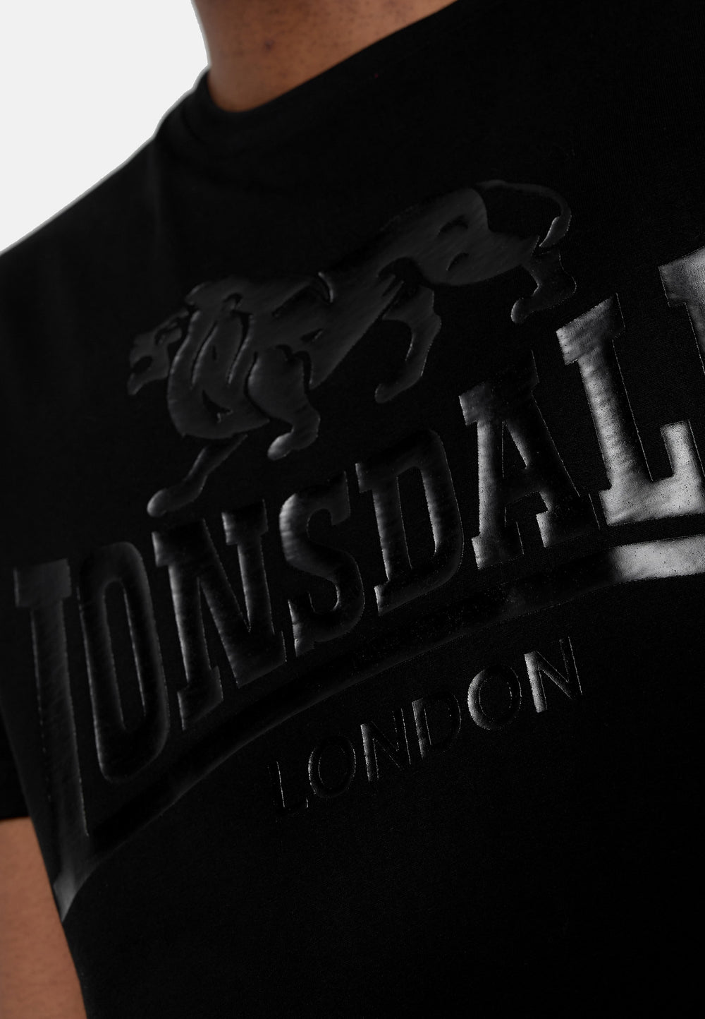 Lonsdale 114099 Kelso Doppelpack T-Shirt Schwarz/Schwarz