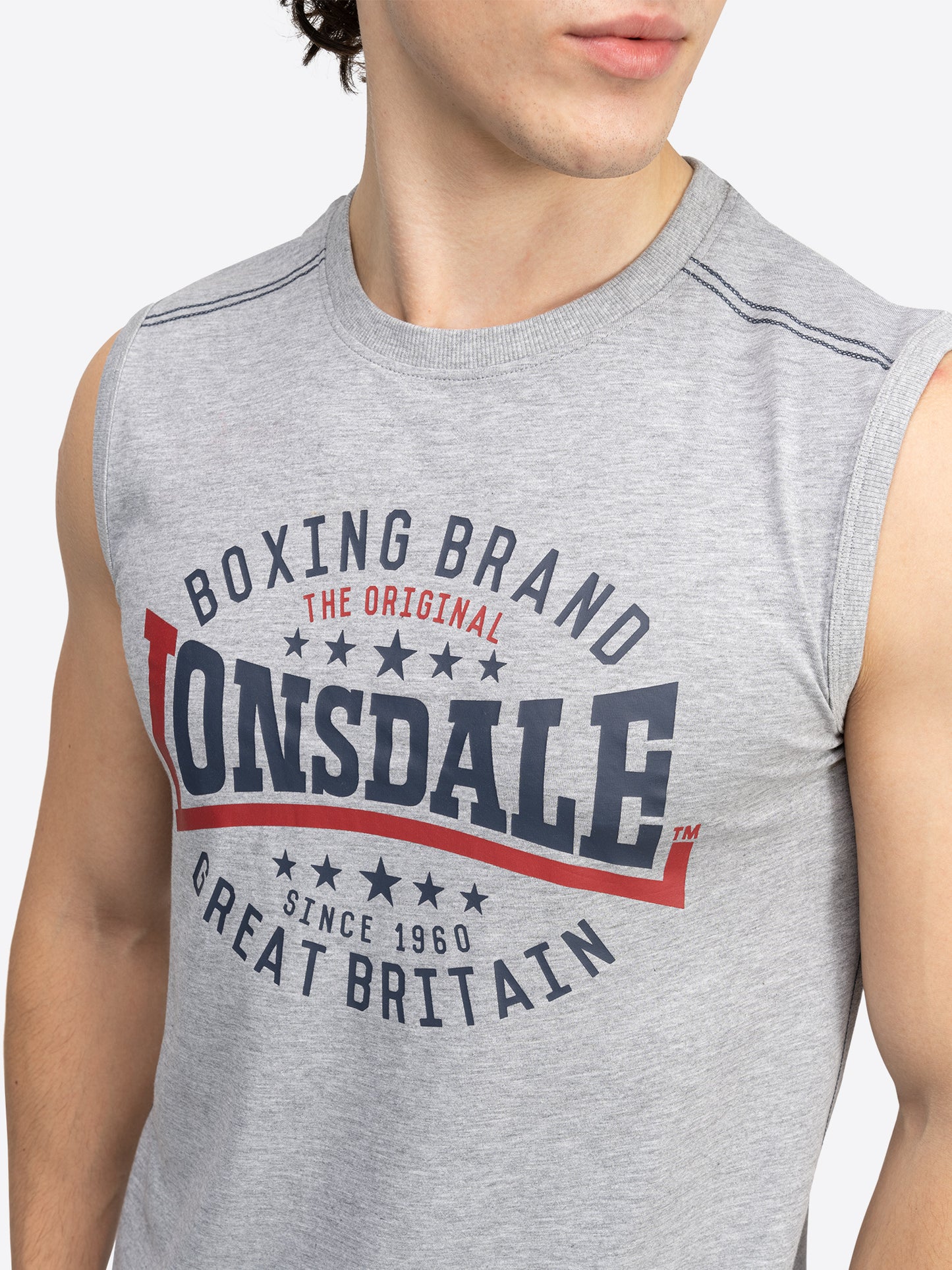 Lonsdale 114758 St. Agnes Singlet Marl Grey