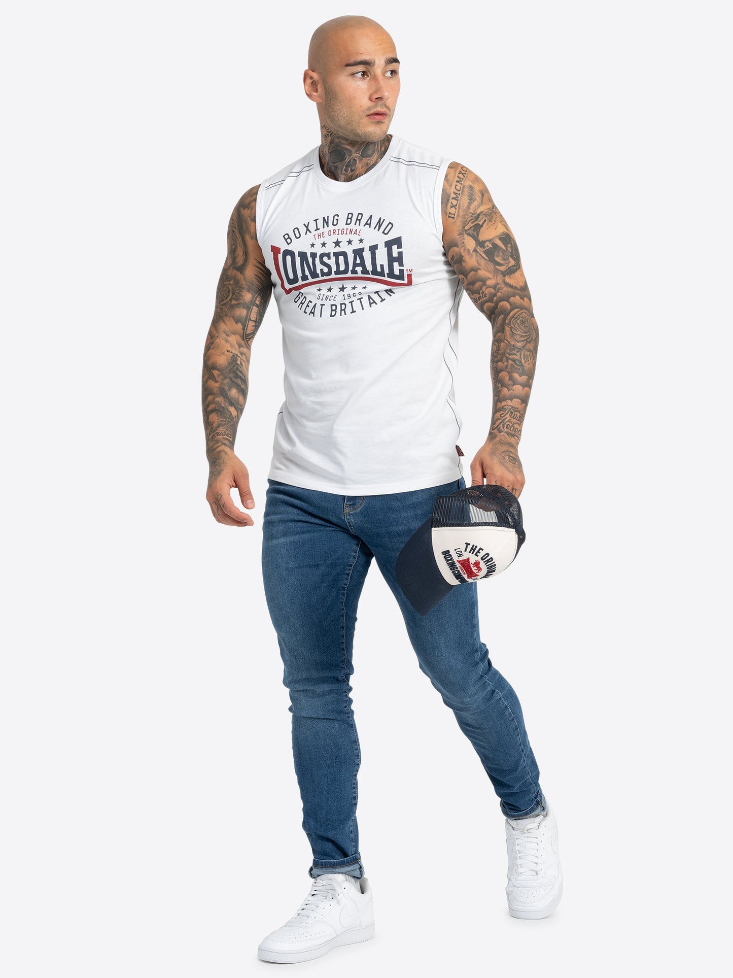 Lonsdale 114758 St. Agnes Singlet Weiss