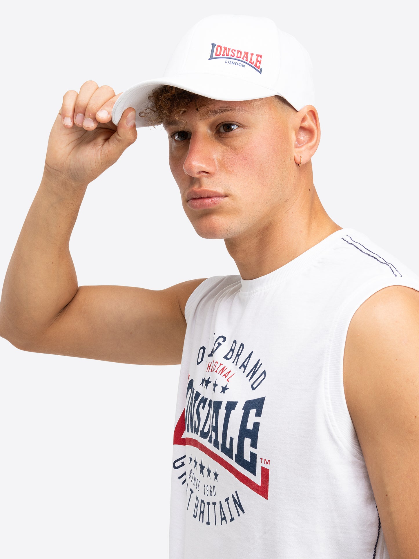 Lonsdale 114963 Enville Cap Weiss