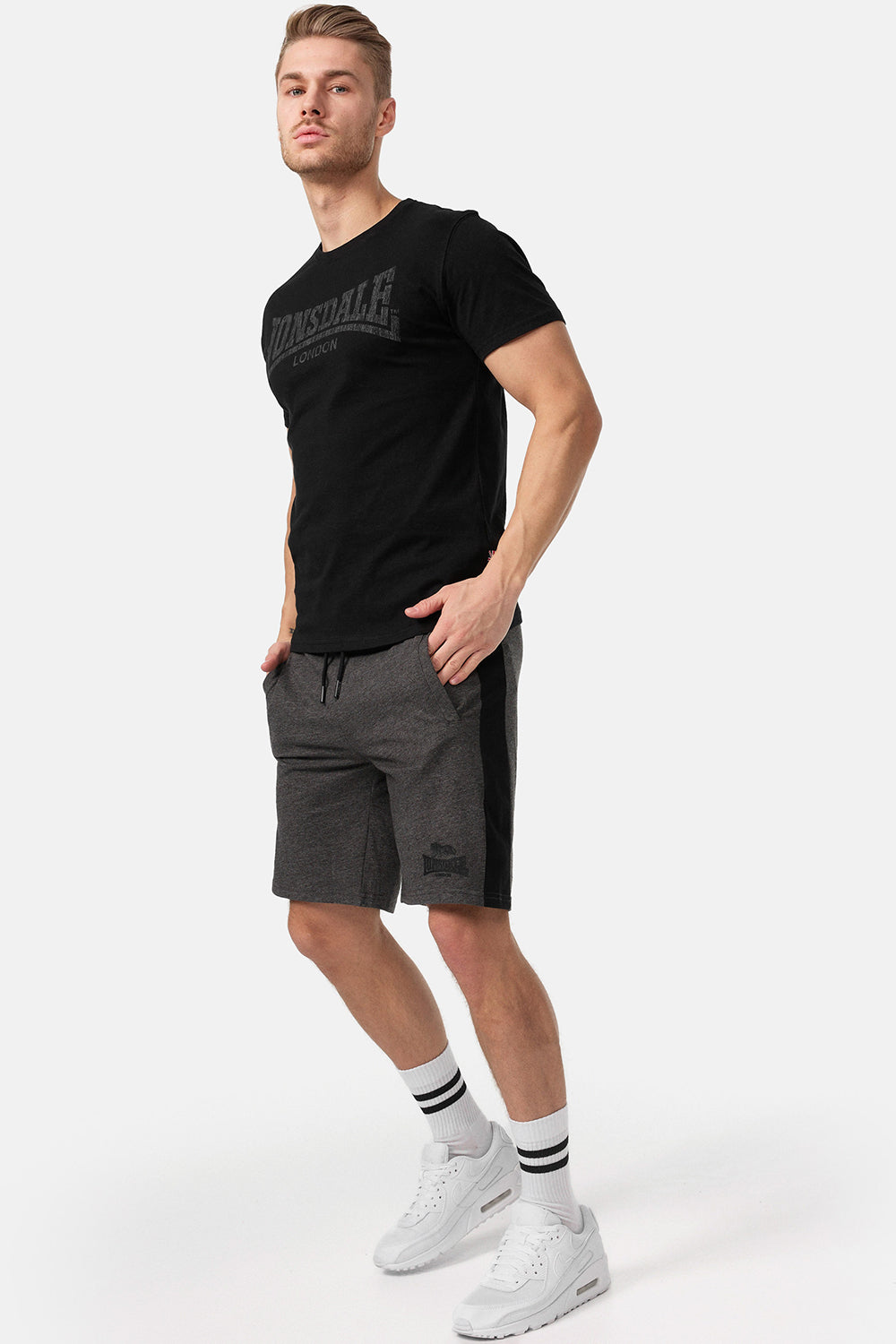 Lonsdale 115034 Alvingham Shorts Marl Ash