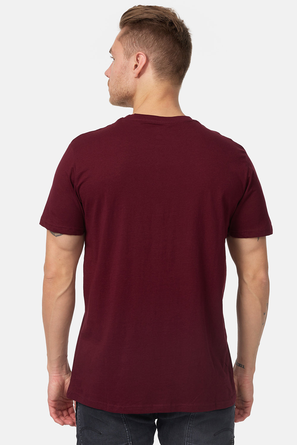 Lonsdale 115086 Torbay Doppelpack T-Shirt - Schwarz/Oxblood